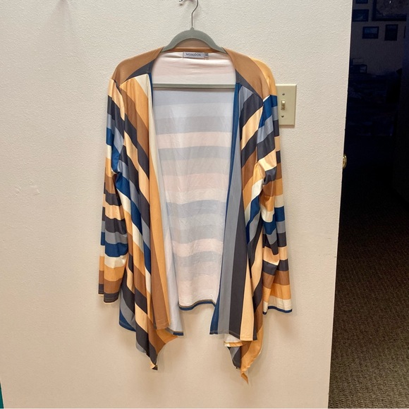 MissLook Color Block Cotton Blend Cardigan - Picture 1 of 7